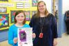 Samantha Snider, a  grade 4 student at Harrowsmith Public School with her teacher, Mrs. Thayer