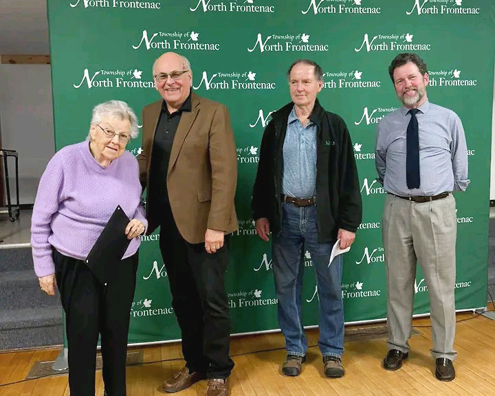 (L to R) Barb Sproule, Mayor Gerry lichty, Councillor John Ingles, MP Scott Reid