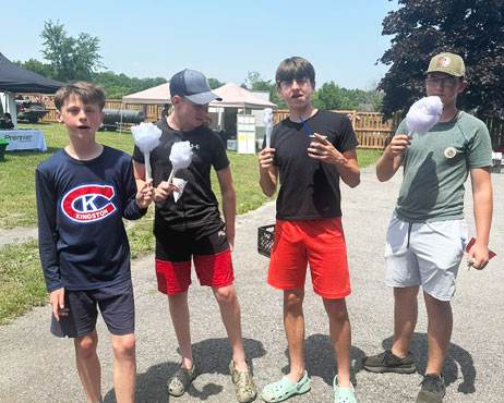 Everyone was enjoying the cotton candy at the Storrington Lions Canada Day celebration
