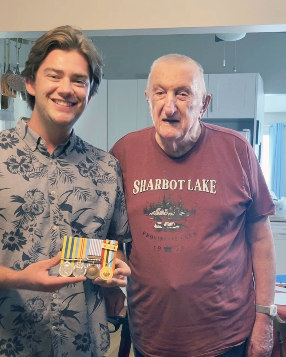 Documentary film maker Zach Dunn interviewed Korean war veteran Lloyd Arnold of Sharbot Lake for his video series, “Global Veteran Stories."