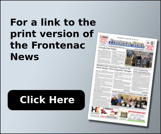 For a link to the print version of the Frontenac News, Click Here