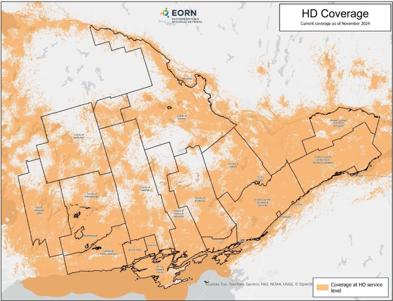 EORN Reports Back To Frontenac County On Cell Gap Coverage