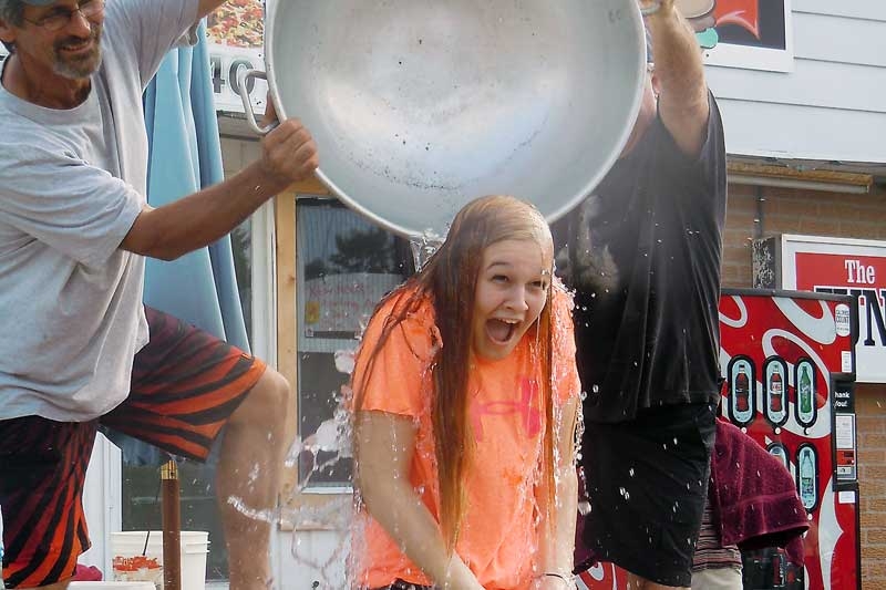 Feeling the Freeze - ALS Ice Bucket challenge at Bubba's/The Junction