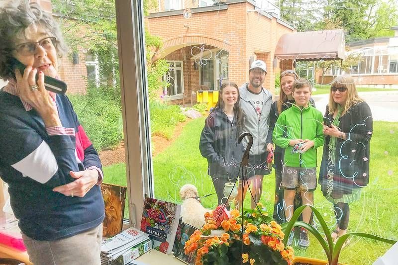 Window visits part of the new normal at Fairmount Home