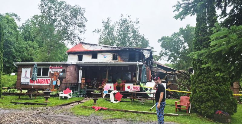 Built in the 1940's, Marble Lake Lodge caught fire overnight on Saturday, June 13.