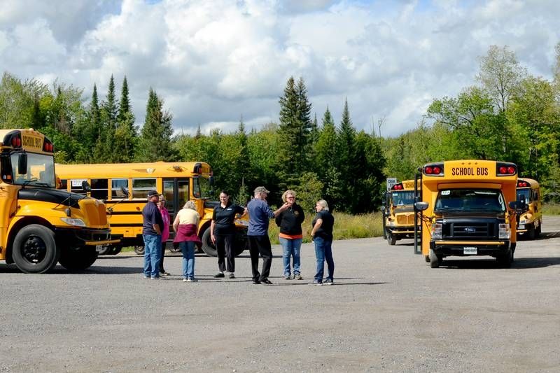 Disinfected and ready to go, Triboard buses roll on