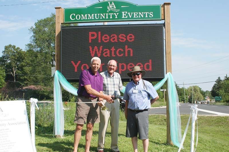 Verona’s electronic message board up and running