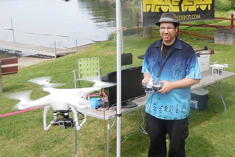 Drone demo at Oso beach