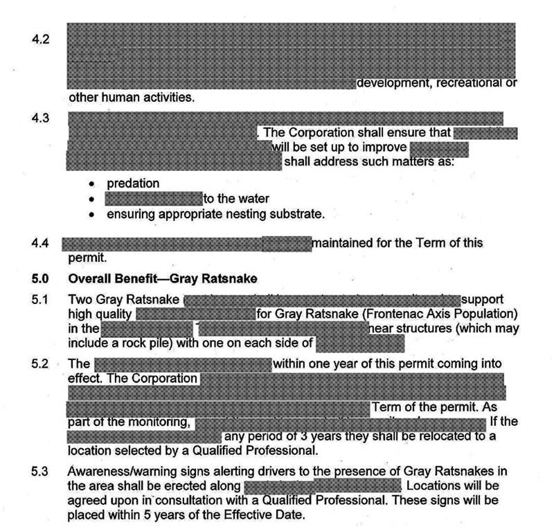 Ministry releases redacted version of 'overall benefit permit' document