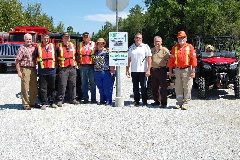 New K&P Trail parking lot in Lavant Station