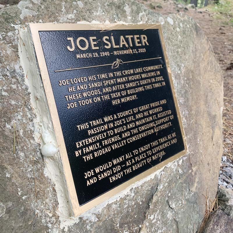 Meisel Woods Plaque Honours Joe Slater