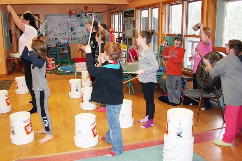 Hitting the bucket a hit with local budding drummers