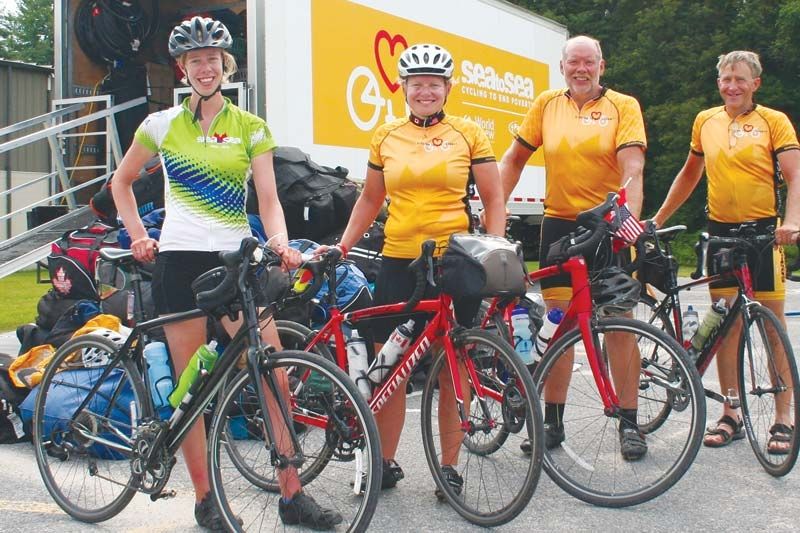 Cycling to End Poverty tour in Piccadilly