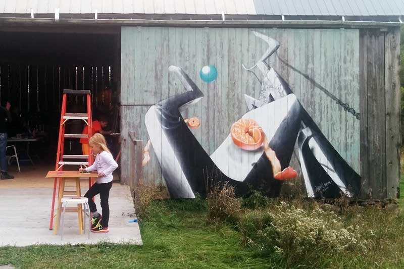 Graffiti workshop at Godfrey Sculpture Park