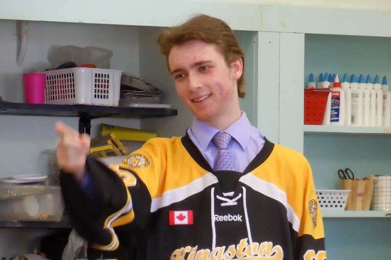 Kingston Junior Frontenacs Goalie Inspires Sharbot Lake Students