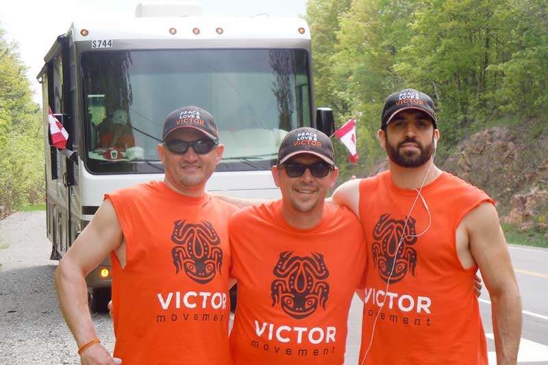 NHL hockey great Theo Fleury passes through Sharbot Lake on his “Victor Walk”