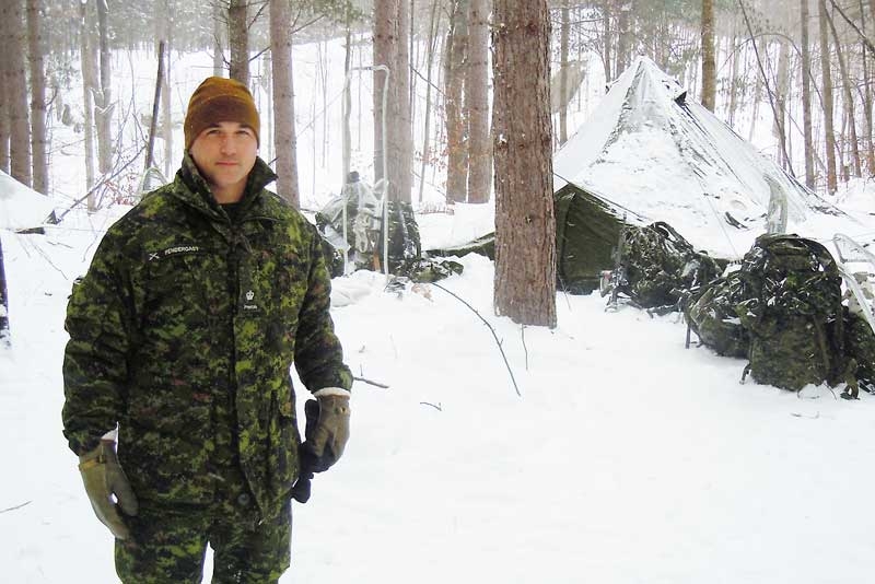Soldiers and cadets practice winter warfare basics in Central Frontenac