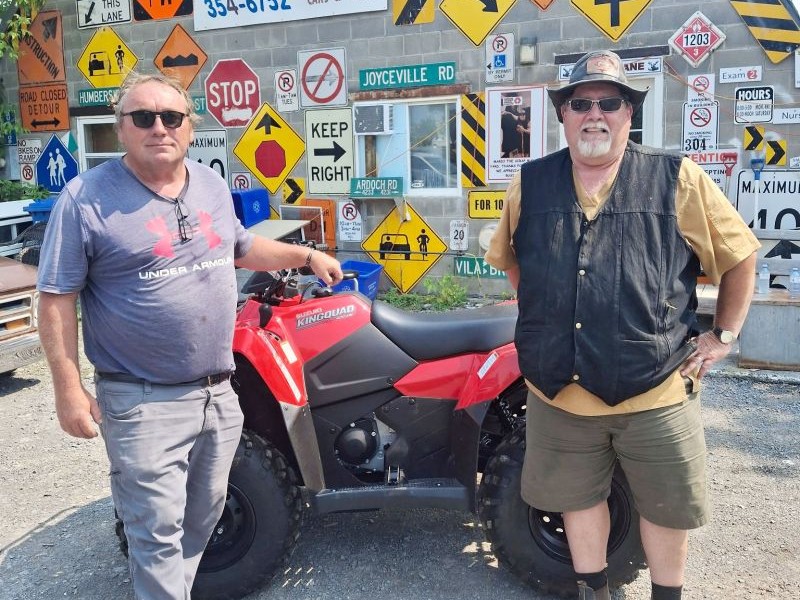 Sydenham Legion Presents ATV to Canada Day Raffle Winner