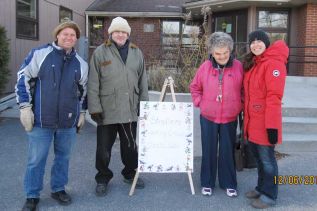 Four of our regular walkers: Mike, Paul, Sharon and Nicole