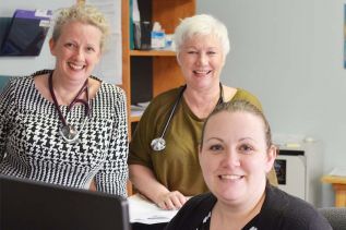 (L to R) DR. Sabra Gibbons, Annie Acmpbell R.N., and Amanda Antoine - file photo