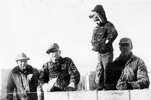 The Legion being built.Don Jarvis, Bill Badour and Charlie Fields. Photo: Gerald Dunham