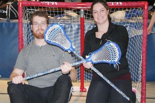 James Kelly and Jasmine Dopking run youth lacrosse at Mountain Grove School on Thursday evenings. Photo/Craig Bakay