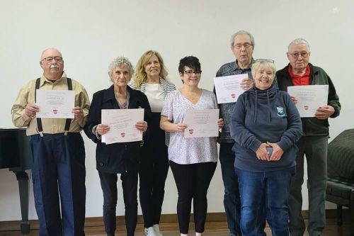 Mayor Fran Smith and Councillor Lynn Klages, congratulated the recipients at an Afternoon Tea at the Kennebec Hall in Arden.