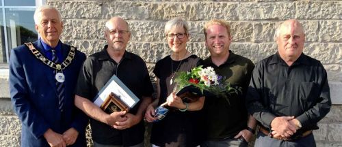 L to R Ron Vandewal. Alvin Wood, Rhonda Storring, Doug Morey, and Ron Sleeth