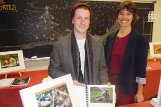 photography student Todd Muller and multimedia communications teacher Dawn Wallace at Sydenham High School's Multi-media Festival on December 11