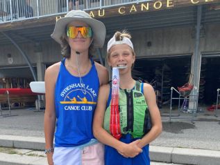 Parker Friendship-Left; U12 K1 Men's Silver Medalist Athlete Hugo Stephens-Right