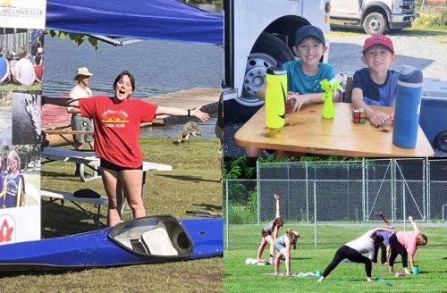 Members of the Sydenham Canoe Club introduced the public to paddle sports while other enoyed the shade or took part in a yoga class led by Nomad Yogini. Yoga Photo by Paul Wash.