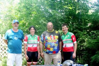 Greg Rodgers with part of the Gravel Ride crew