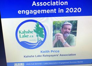 Keith Price, of the Kahshe Lake Ratepayers’ Association, is introduced during the FOCA Fall Webinar.