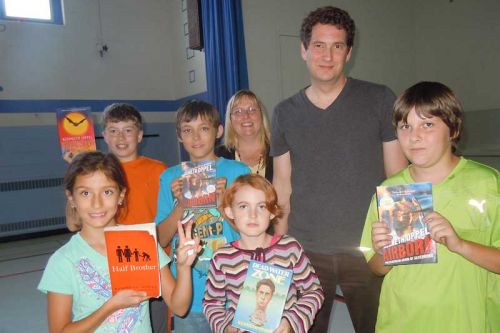 Author Kenneth Oppel at Harrowsmith Public School