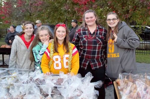 The canteen was a busy spot at Friday night’s Bubba Bowl with hot dogs, hamburgers, fries, swag and all sorts of baked goodies like these served up by Julie Shaw-Boomhaur, Emma Hunt, Kaitlynn Newport, Brooklyn Ryan and Dustine Waller