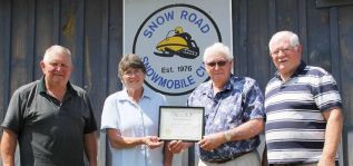 SRSC Scott Shepprdson, president, Ruth Wark, Morley Wark, Councillor Fred Fowler